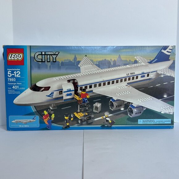 LEGO CITY 7893 Passenger Plane OPEN BOX Complete Set w/Box & Manual Included - Picture 1 of 9
